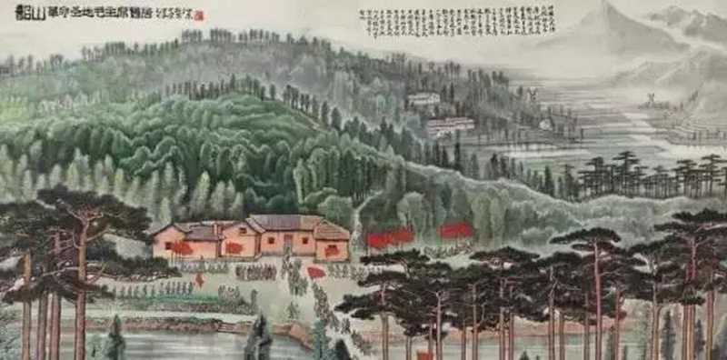 毛主席經典詩詞入畫，大氣磅礴，美不勝收（北戴河以及登廬山作品）(圖8)