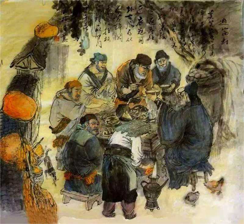 莫笑農(nóng)家臘酒渾，豐年留客足雞豚。山重水復(fù)疑無路，柳暗花明又一村?！懹?jpg